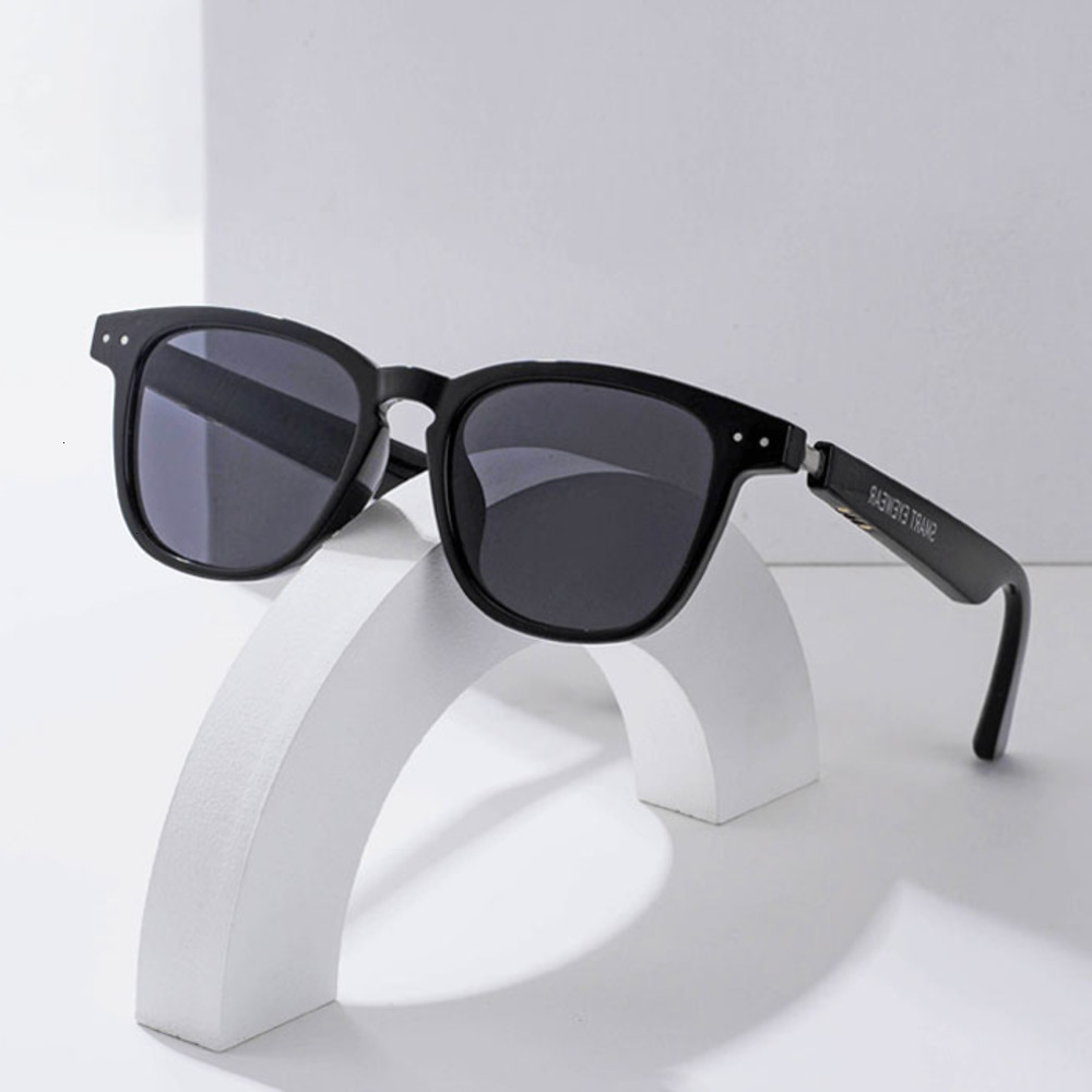 Highend accessories New arrival polarized earphone smart eyewear sunglass, Black
