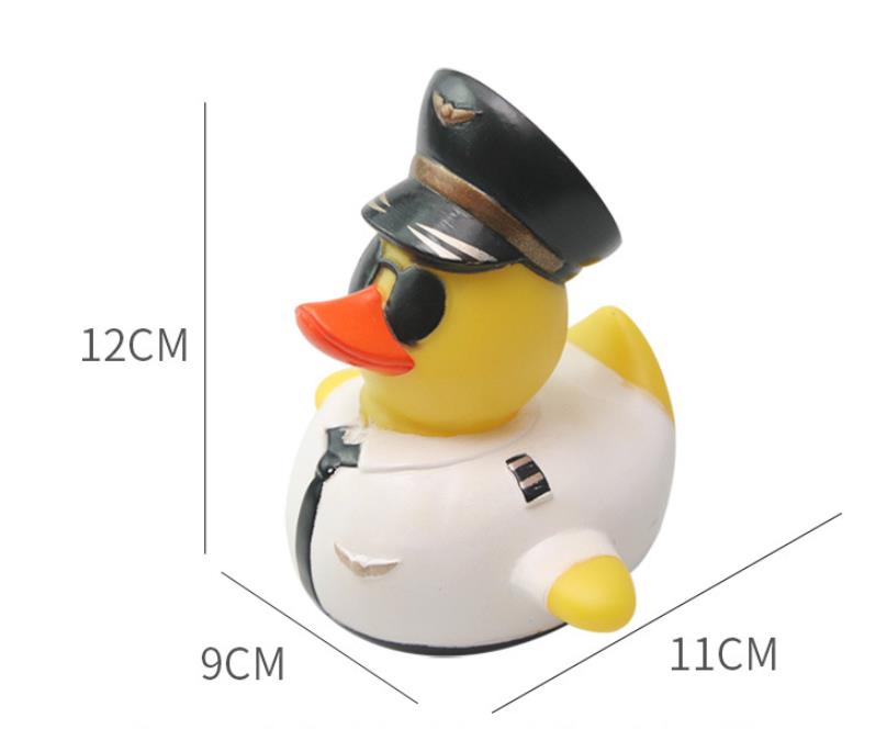 Bath Duck Toy Shower Water Floating Creative Pilot Style Rubber Baby Funny Toys Novelty Gift