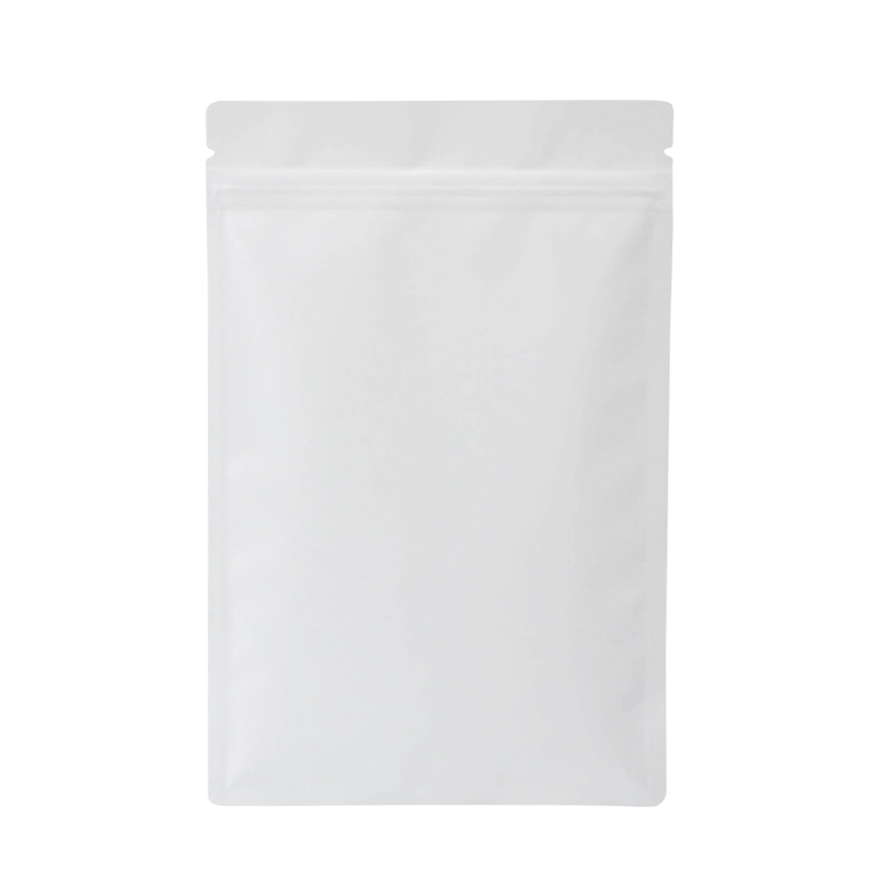 100pcs Thick Flat Bottom Matte Color Aluminum Foil Zip Lock Bag White Pink Black Snack Powder Coffee Smell Proof Trial Heat Sealing Pouches Support Lo