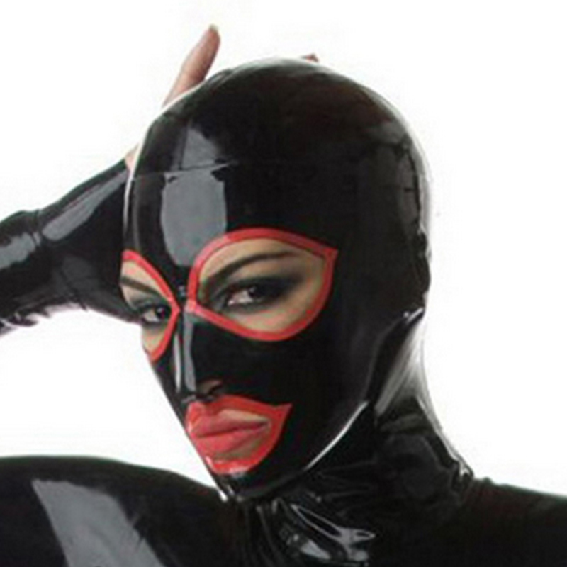 Lingerie Unisex Hot Style Exotic Club Wear Black Latex Open Eyes Mouth Hoods with Red Trim Cekc Zentai Fetish Customize Size Xs-xxl
Lingerie Unisex Hot Style Exotic Club Wear Black Latex Open Eyes Mouth Hoods with Red Trim Cekc Zentai Fetish Customize Size Xs-xxl