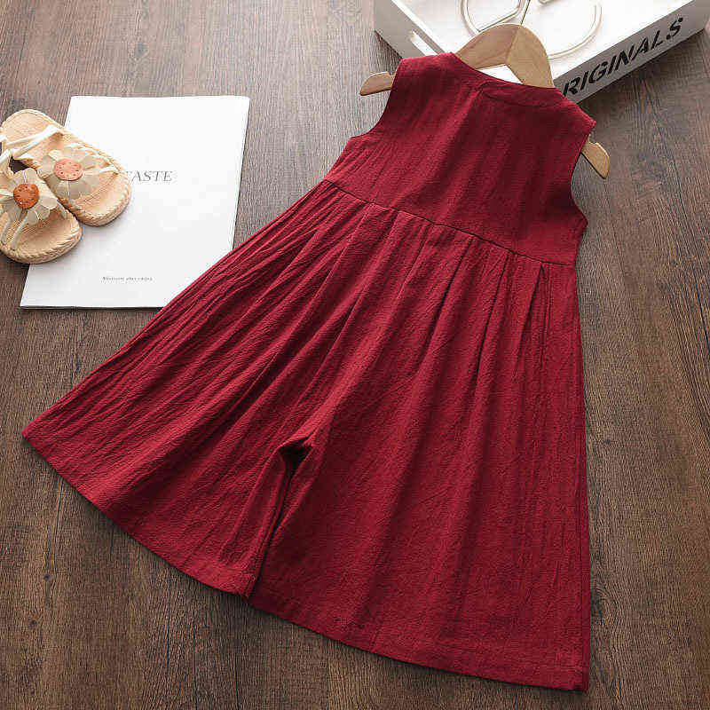 Bear Leader Kids Girls Jumpsuits 2022 New Fashion Girl Baby Casual Bodysuits Children Solid Costumes Sleeveless Clothing 3-7Y Y220310