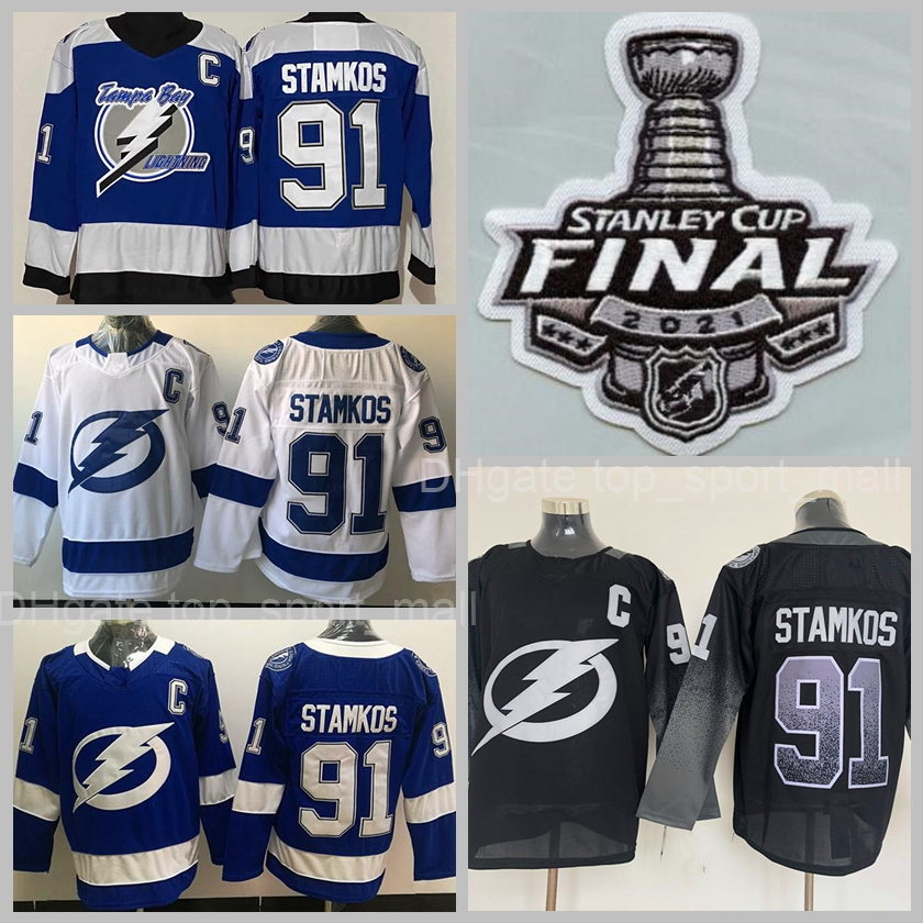 Tampa Bay Lightning 91 Steven Stamkos Jersey 2021 Stanley Cup Final Patch 21 Brayden Point 77 Victor Hedman 86 Nikita Kucherov Blue White Black Hockey Reverse Retro, 88
Tampa Bay Lightning 91 Steven Stamkos Jersey 2021 Stanley Cup Final Patch 21 Brayden Point 77 Victor Hedman 86 Nikita Kucherov Blue White Black Hockey Reverse Retro, 88