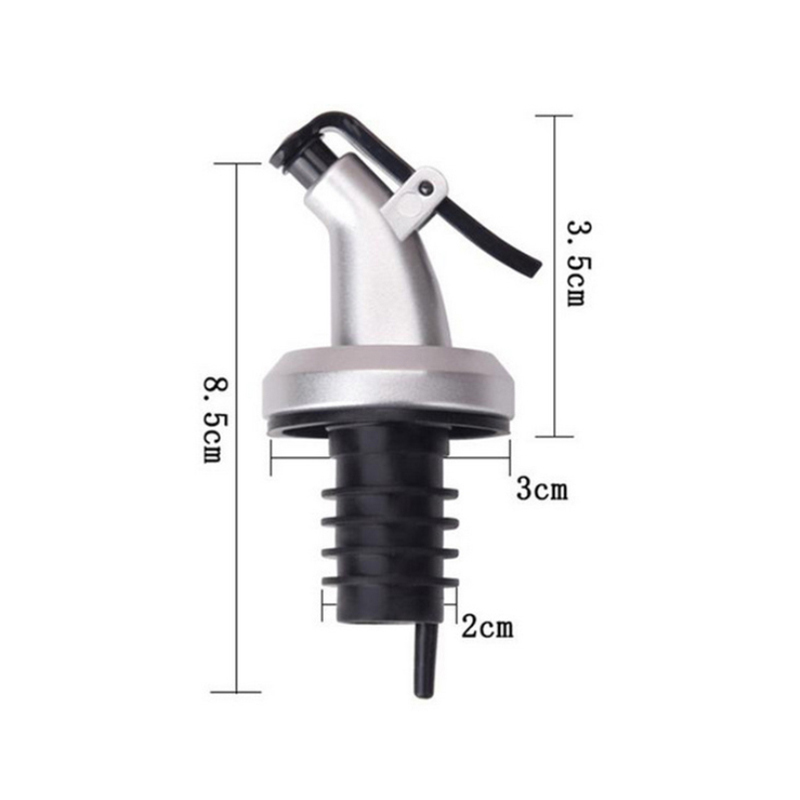 2PCS Oil Bottle Stopper Lock Plug Seal Leak-proof Food Grade Rubber Nozzle Sprayer Liquor Dispenser Wine Pourer Kitchen Bar Tool