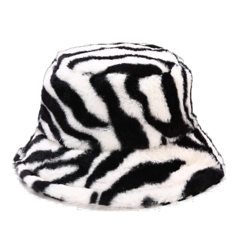Wide Brim Hats Fluffy Fisherman Hat Faux Fur Warm Bucket For Women Girl Colorful Zebra Stripes Print Plush Velvet Winter Bob Panama, White
Wide Brim Hats Fluffy Fisherman Hat Faux Fur Warm Bucket For Women Girl Colorful Zebra Stripes Print Plush Velvet Winter Bob Panama, White