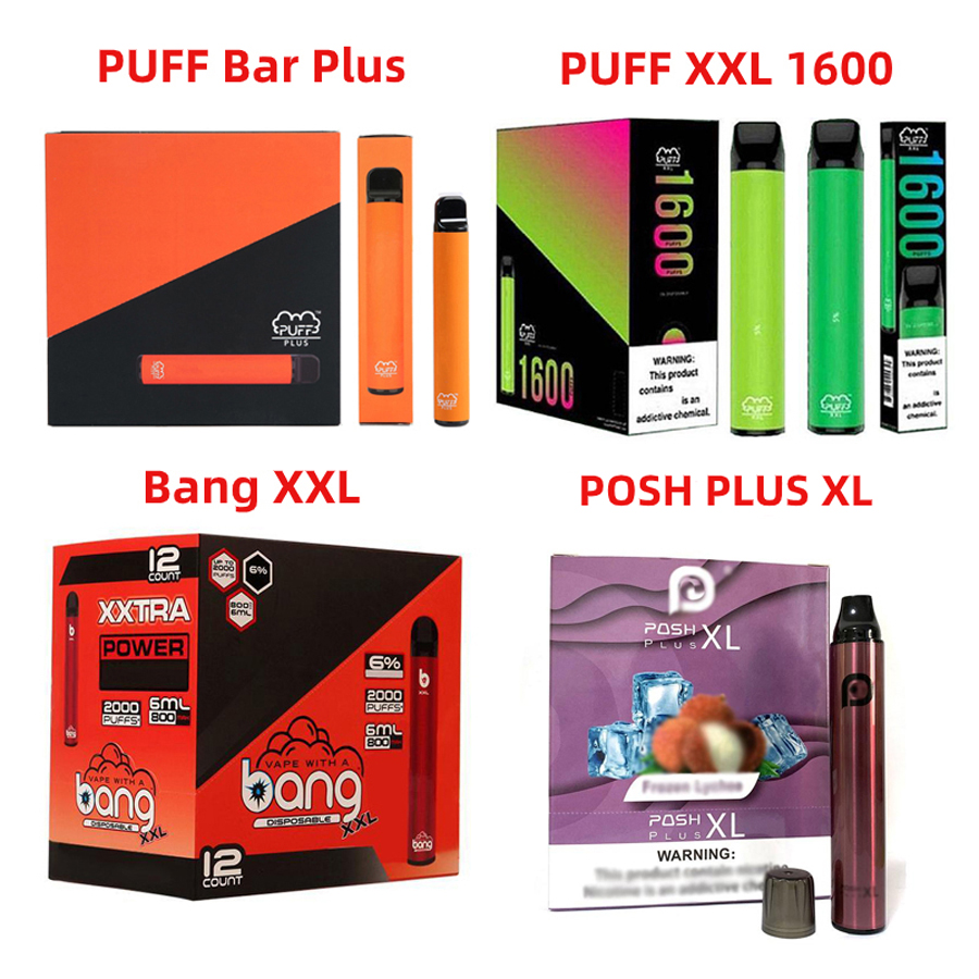 Rechargeable Disposable Vapes E Cigarettes Puff bar Plus Bang XXL Posh PLus XL 800 1000 1500 1600 2000Puffs Vape Pen Electronic Cigarette Kit
Rechargeable Disposable Vapes E Cigarettes Puff bar Plus Bang XXL Posh PLus XL 800 1000 1500 1600 2000Puffs Vape Pen Electronic Cigarette Kit