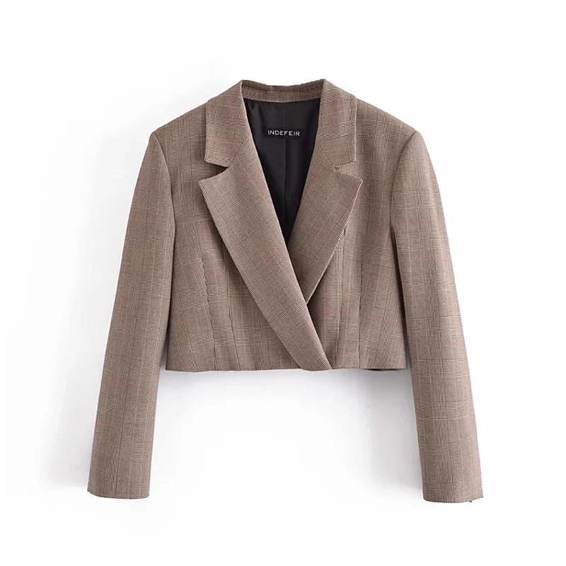 Pcs/ Set Long Sleeve Cropped Blazer Pleated Mini Skirt Office Lady Suit 2021 Zora Womens Casual Blaser Two Piece Dress