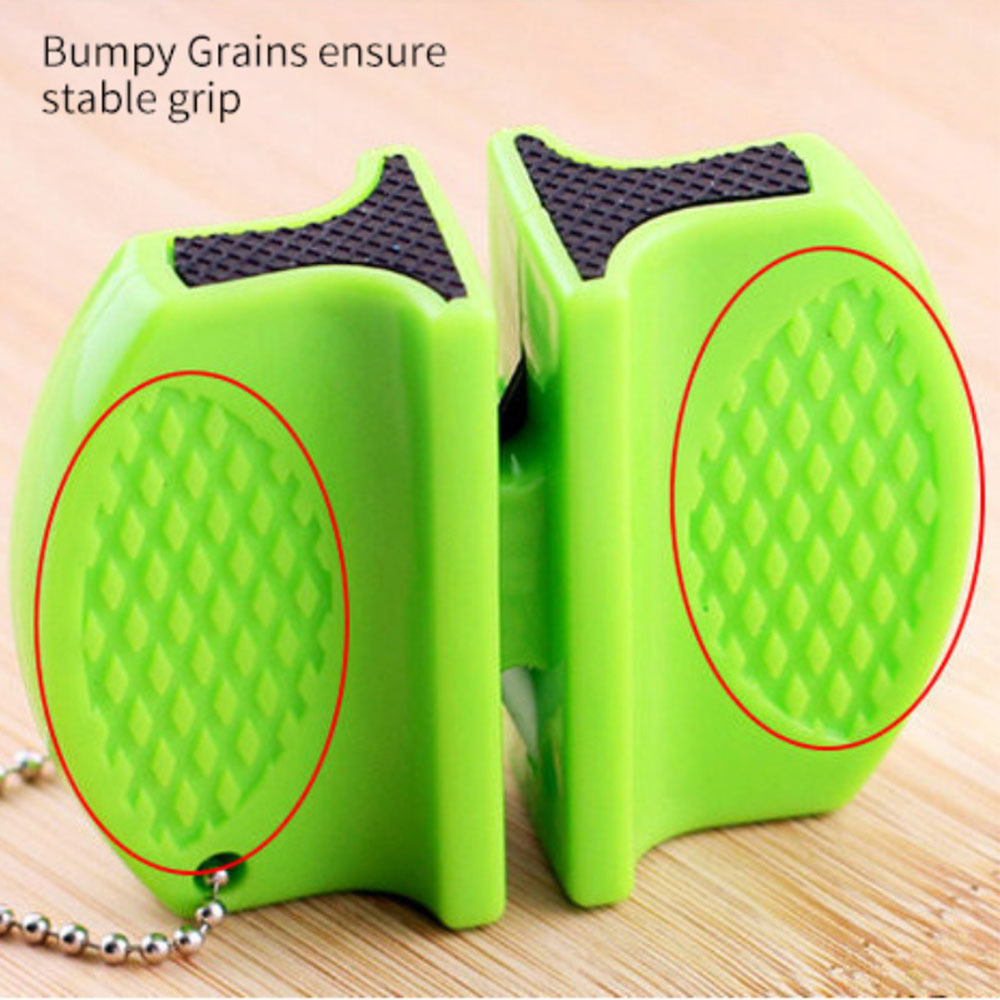 Portable quick knife sharpener - double headed mini outdoor - butterfly double headed Perfect for sharpening various knives