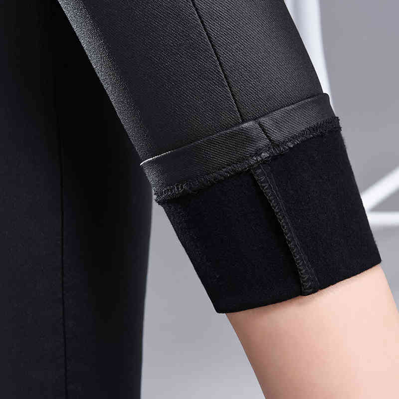 Slim Long PU Leather Trousers Autumn Women High Waist Stretch Leggings Sexy Bodycon Casual Pencil Pants 7367 50 210506