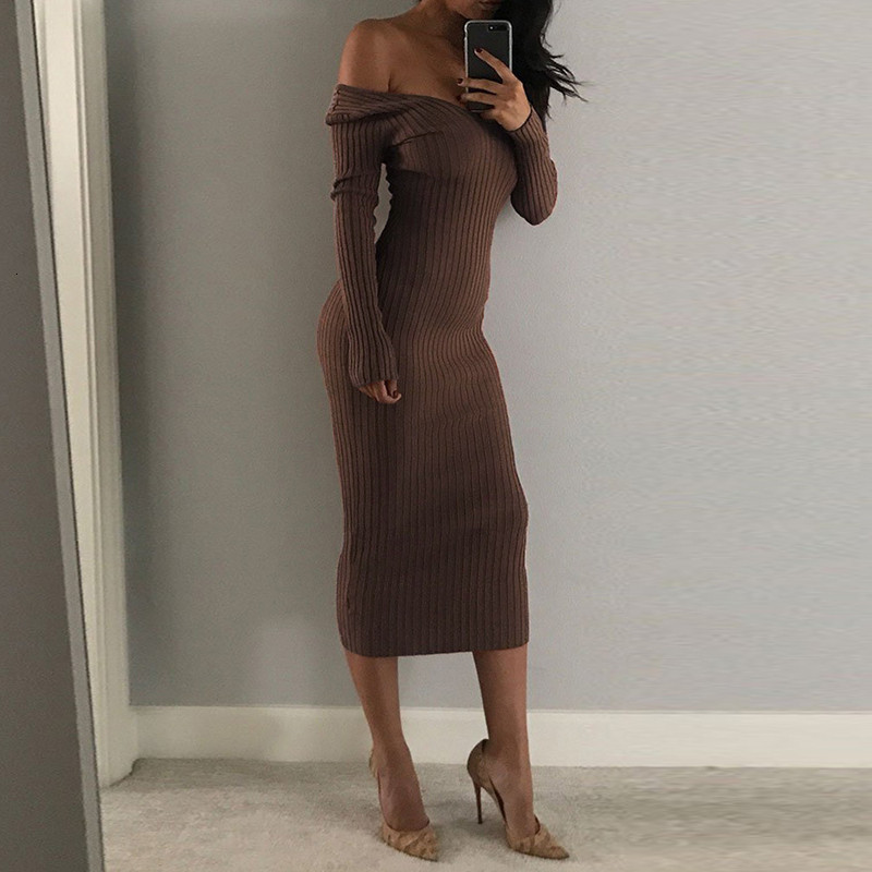 Street Style Dresses 120817 ny Ribbed Sweater Women Slash Neck Off Shoulder Long Sleeve es Slim Sexy vestido longo robe femme Z80N, Khaki
Street Style Dresses 120817 ny Ribbed Sweater Women Slash Neck Off Shoulder Long Sleeve es Slim Sexy vestido longo robe femme Z80N, Khaki