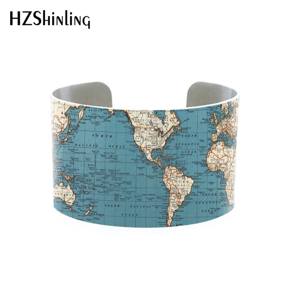 Vintage Map Cuff Old World Map Bangle Travel Cuff Vintage Print Adjustable Metal Printed Cuff Bracelet Beautiful Q0719
Vintage Map Cuff Old World Map Bangle Travel Cuff Vintage Print Adjustable Metal Printed Cuff Bracelet Beautiful Q0719