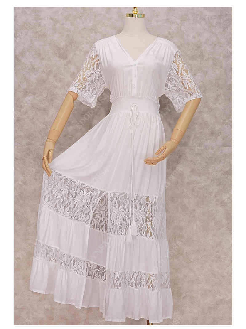 Cotton Beach Cover up Kaftan Sarong Bathing Suit Lace s Pareo Swimsuit Womens Swim Wear Tunic #Q602 210420