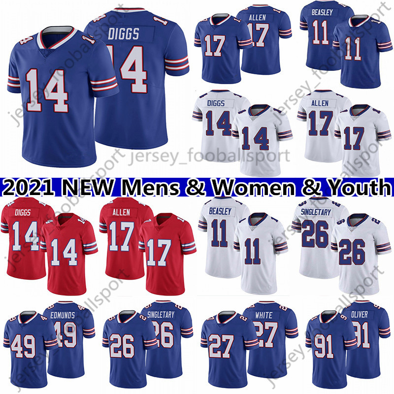 17 Josh Allen 14 Stefon Diggs 11 Cole Beasley Football Jersey 27 Tre'Davious White Devin Singletary Tremaine Edmunds Ed Oliver Mens wom, Black;red
17 Josh Allen 14 Stefon Diggs 11 Cole Beasley Football Jersey 27 Tre'Davious White Devin Singletary Tremaine Edmunds Ed Oliver Mens wom, Black;red