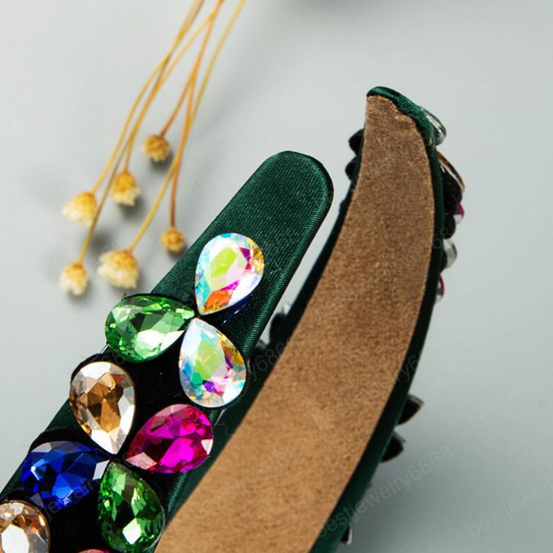 Fashion Hairband For Adult Shining Rhinestone Flower Headbands Top Quality Headwear Hair Accessories