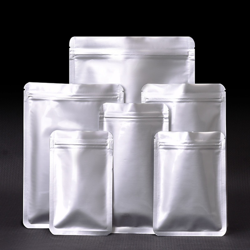 Flat Bottom Thick Aluminum Foil Zipper Packaging Bag Resealable Coffee Powder Snack Chocolate Tea Meat Gifts Zip Lock Storage Pouches Support Logo Pri