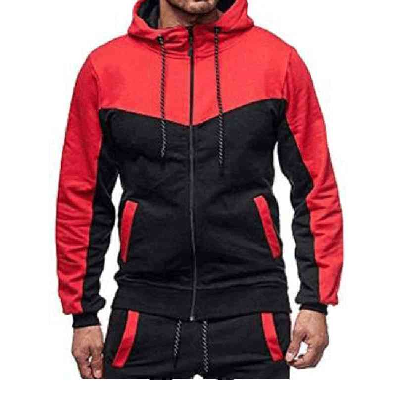 2020 new men's color contrast outdoor sports sweater fashion trend zipper Pullover Hoodie, Red
2020 new men's color contrast outdoor sports sweater fashion trend zipper Pullover Hoodie, Red