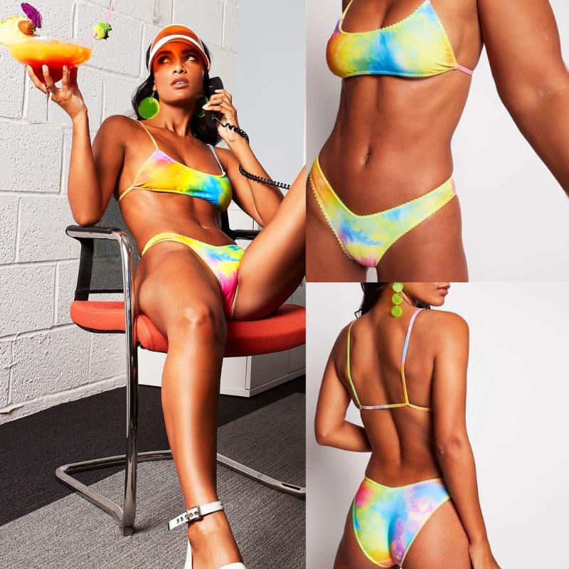 Bras Sets 2021 Fashion Printing Women's Bathing Wear Padded Push Up Biquini High Quality Split Underwear Set Wire Free Female Intimates, Yellow
Bras Sets 2021 Fashion Printing Women's Bathing Wear Padded Push Up Biquini High Quality Split Underwear Set Wire Free Female Intimates, Yellow