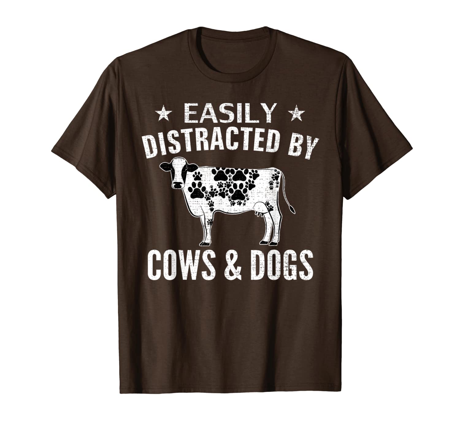 easily distracted by cows and dogs funny farm/farmer/farming t-shirt, White;black
easily distracted by cows and dogs funny farm/farmer/farming t-shirt, White;black