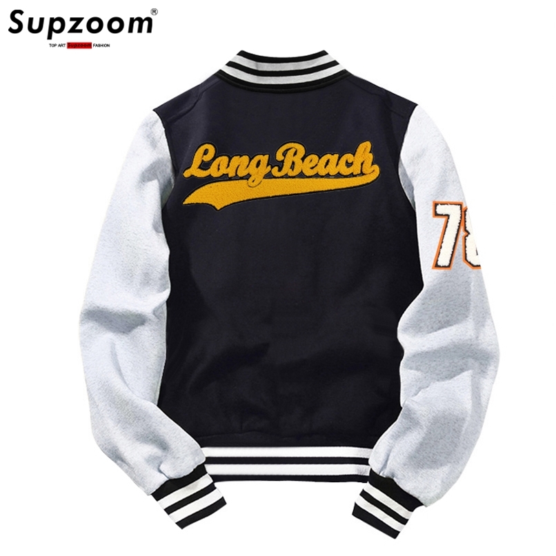 Arrival Sale Baseball Uniform Coat Fleece Cotton Letter Preppy Style Single Breasted Bomber Jacket Brand Clothing Men 211029, Blue
Arrival Sale Baseball Uniform Coat Fleece Cotton Letter Preppy Style Single Breasted Bomber Jacket Brand Clothing Men 211029, Blue