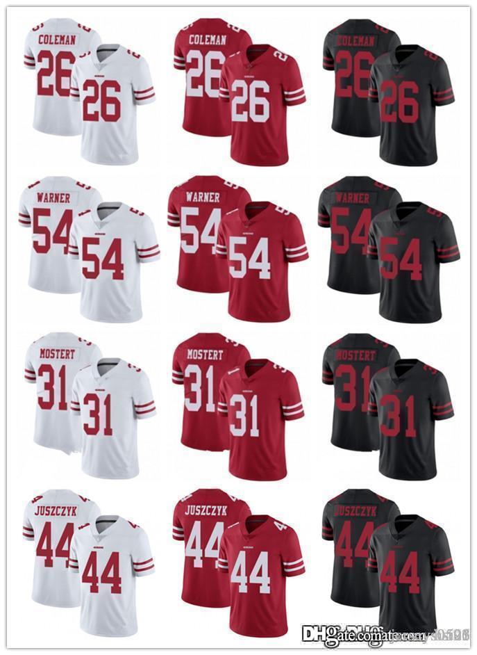 Men Women Youth San Francisco 49ers Jersey 31 Raheem Mostert 54 Fred Warner 44 Kyle Juszczyk 26 Tevin Coleman Football Jerseys R, Black;red
Men Women Youth San Francisco 49ers Jersey 31 Raheem Mostert 54 Fred Warner 44 Kyle Juszczyk 26 Tevin Coleman Football Jerseys R, Black;red