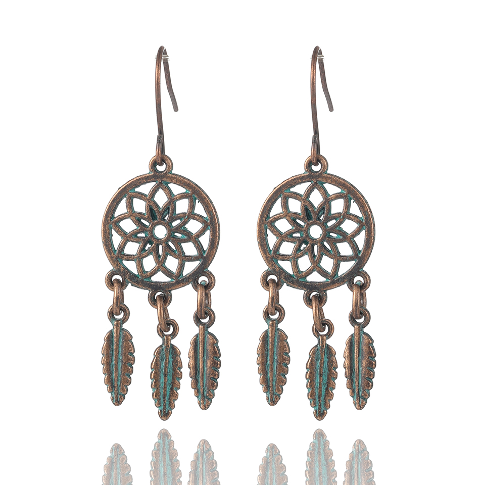 Vintage Dangle Earrings Boho Ethnic Antique Silver Color for Women Female Fashion 2021 Charm Jewelry Accessories