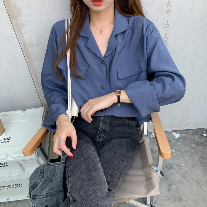 Stylish Women Chic Basic Blouses All Match Streetwear Lapel Office Lady Female Elegance Gentle Shirts 210421