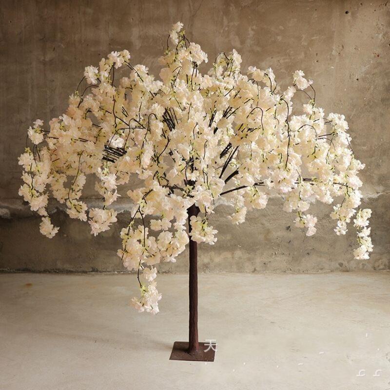 Decorative Flowers & Wreaths 1.5M Height Artifical Cherry Tree Simulation Fake Peach Wishing Trees Art Ornaments And Wedding Centerpieces De