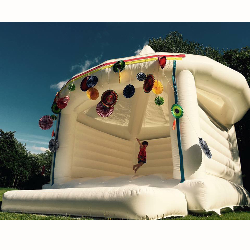 Adults kids 4.5x4m or Customed White Wedding Commercial Inflatable Bouncy Jumping Castle