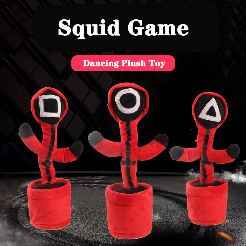 Squid Game Wriggle Dancing Cactus Toys Talking Singing Sound Record Electronic Plush Toy Potted Decoration for Kid Funny Childhood Early Education Christmas Gifts
Squid Game Wriggle Dancing Cactus Toys Talking Singing Sound Record Electronic Plush Toy Potted Decoration for Kid Funny Childhood Early Education Christmas Gifts