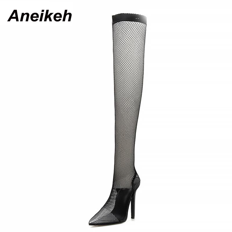 Boots Aneikeh Spring/Autumn Ladies Shoes Modern Mesh Women's 2021 Slip-On Over-The-Knee Pointed Toe Thin Heel Sexy Solid Fashion, Black
Boots Aneikeh Spring/Autumn Ladies Shoes Modern Mesh Women's 2021 Slip-On Over-The-Knee Pointed Toe Thin Heel Sexy Solid Fashion, Black