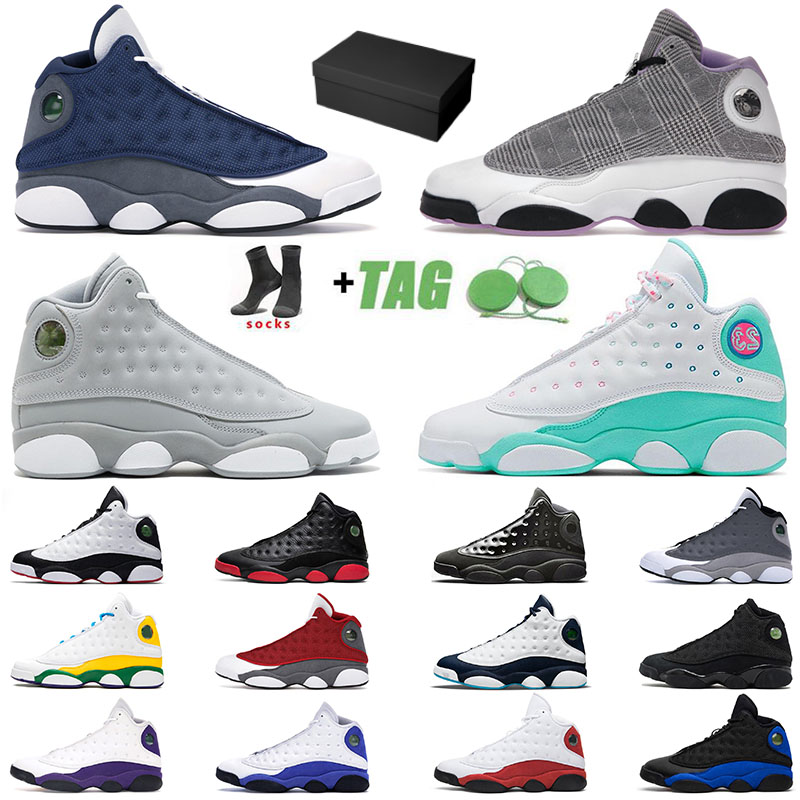 Mens Womens Jumpman 13 13s Basketball Shoes Trainers Houndstooth Obsidian Lakers Wolf Grey Playground Red Flint Black Cat Barons Sports Sneakers