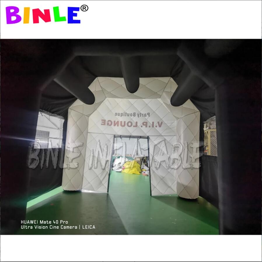 20ftX15ft outdoor moveable inflatable VIP lounge with giant clear windows nightclub tent disco pub for garden party