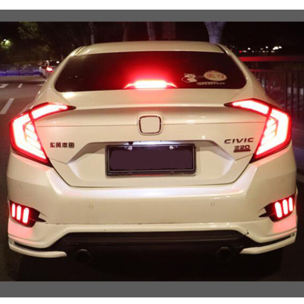LED Car Styling Tail Lights Fit For Honda Civic X G10 10th 2016-2019 Rear Lamp Red Smoke Lamps Brake Light