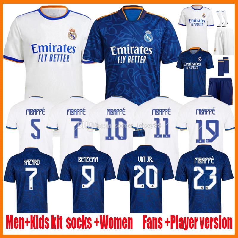 2021 2022 MBAPPE REAL MADRID soccer jerseys Fans player version football shirts ALABA HAZARD jersey BENZEMA ASENSIO MODRIC MARCELO camiseta, Black
2021 2022 MBAPPE REAL MADRID soccer jerseys Fans player version football shirts ALABA HAZARD jersey BENZEMA ASENSIO MODRIC MARCELO camiseta, Black