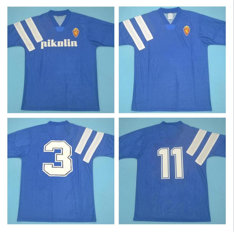 Retro Real Zaragoza soccer jersey 1992 1993 Brehme #3 De Jogo Rarlssima vintage Camiseta de futbol 92 93 blue Classic football shirt spain, 92/93 wiht ads
Retro Real Zaragoza soccer jersey 1992 1993 Brehme #3 De Jogo Rarlssima vintage Camiseta de futbol 92 93 blue Classic football shirt spain, 92/93 wiht ads