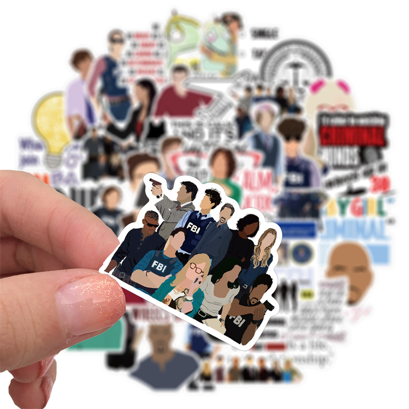 50pcs Criminal Psychology Movies Car Stickers Star American Drama Decals Graffiti For Notebook Racing Skateboard Games Luggage Helmet Guitar Motorcycl