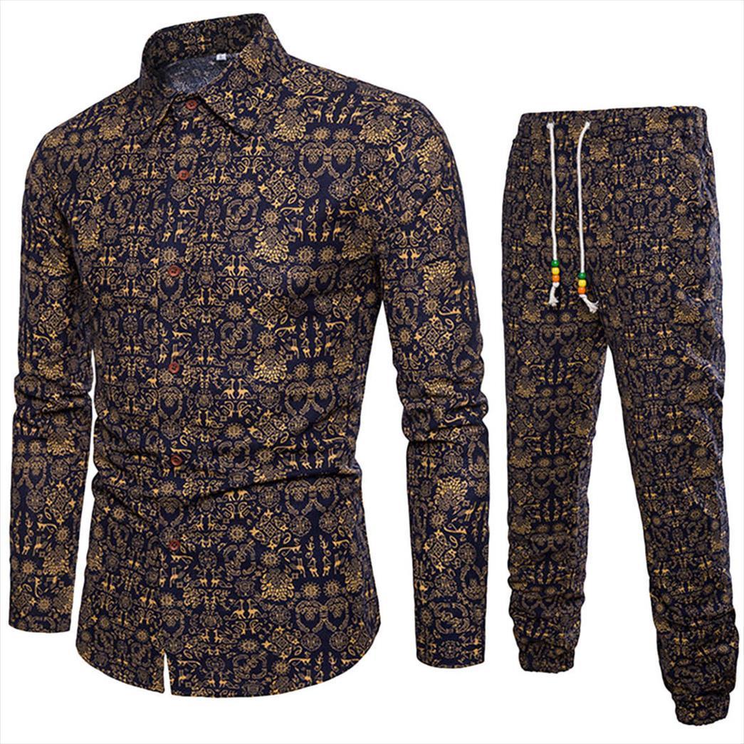 set summer hawaii men tracksuits long sleeve shirt button down tropical print t beach two piece suit casual sets 4, Gray
set summer hawaii men tracksuits long sleeve shirt button down tropical print t beach two piece suit casual sets 4, Gray