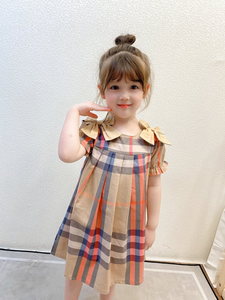 Luxury Baby Girl Princess Dress Kids Grid Double Bow Summer Short Sleeve Kids Casual Designer Wear, Red;yellow
Luxury Baby Girl Princess Dress Kids Grid Double Bow Summer Short Sleeve Kids Casual Designer Wear, Red;yellow