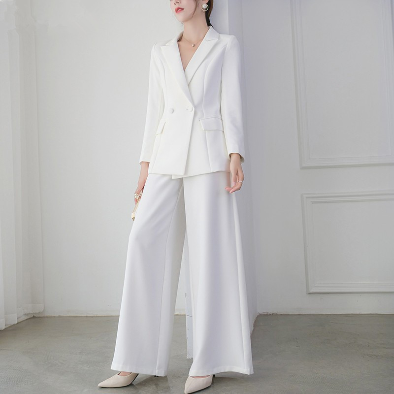 Women's Suits & Blazers White temperament women was thin and light mature small fragrant wind jacket high waist wide leg pants two-piece, Same picture color
Women's Suits & Blazers White temperament women was thin and light mature small fragrant wind jacket high waist wide leg pants two-piece, Same picture color