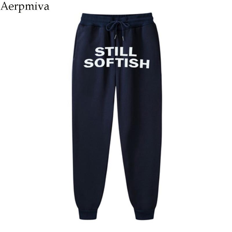 Women Men Fashion Quality Fleece Trousers STILL SOFTISH Jogging Pants Hip Hop Streetwear SweatpantS Men's