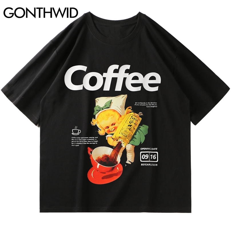 T-Shirts Streetwear Coffee Poster Print Casual Loose Tshirts Hip Hop Harajuku Cotton Short Sleeve Tees Men Fashion Tops 210602, White
T-Shirts Streetwear Coffee Poster Print Casual Loose Tshirts Hip Hop Harajuku Cotton Short Sleeve Tees Men Fashion Tops 210602, White