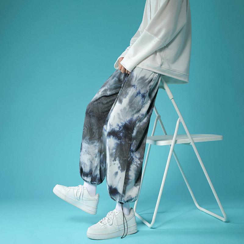 Men's Pants Men Hip Hop Black Cargo Joggers Sweatpants Overalls Printed Streetwear Harem Women Fashions Trousers