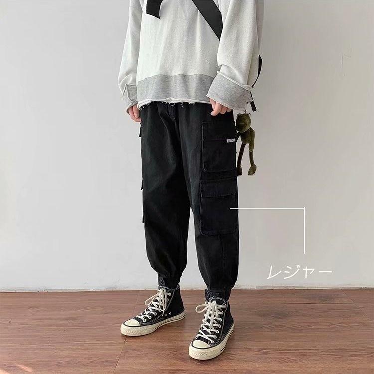 Overalls Men's Loose And Trendy Korean Autumn Winter Ins Multi Pocket Fashion Corset Pants Casual Versatile