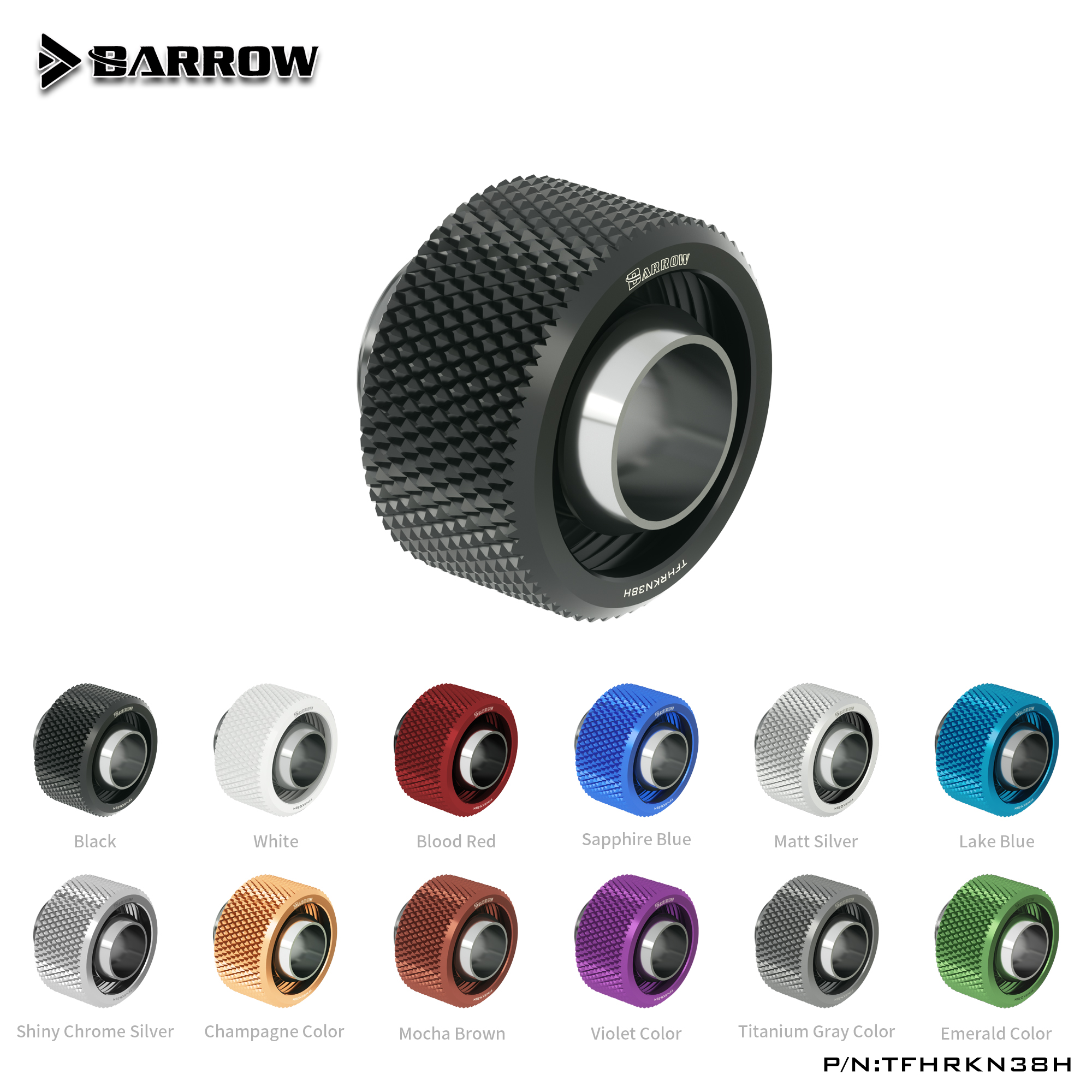 Barrow TFHRKN38H, Water Cooling 3/8"ID*5/8"OD 10x16mm Soft Tube Fittings, G1/4" Fittings For Flexible Tubes
Barrow TFHRKN38H, Water Cooling 3/8"ID*5/8"OD 10x16mm Soft Tube Fittings, G1/4" Fittings For Flexible Tubes