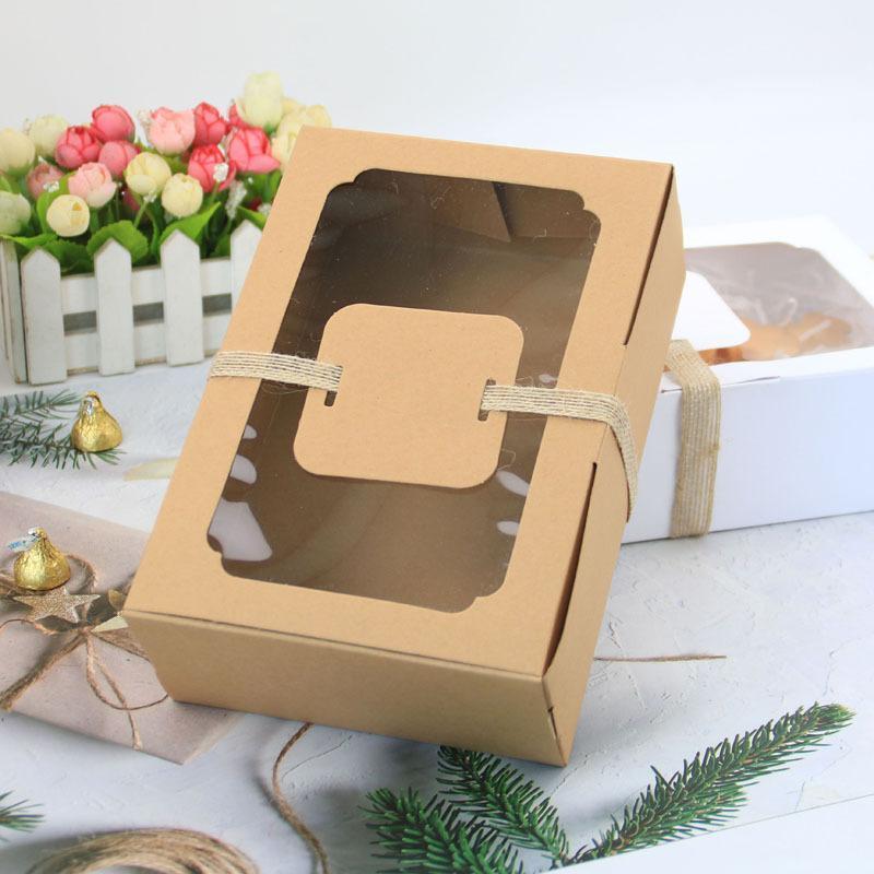 Gift Wrap 12pcs Kraft Paper Candy Box Favor PVC Clear Window Cookies Treats Boxes Wedding Christmas Party Decor Year
Gift Wrap 12pcs Kraft Paper Candy Box Favor PVC Clear Window Cookies Treats Boxes Wedding Christmas Party Decor Year