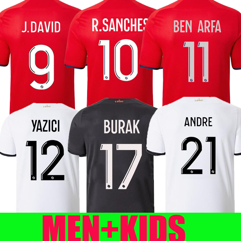 LOSC Lille 2021 2022 soccer jerseys BEN ARFA BURAK DAVID FONTE R.SANCHES BAMBA YAZICI football shirt 20 21 22 Lille Olympique ANDRE 10 maillot Adult Kids Kit, Home
LOSC Lille 2021 2022 soccer jerseys BEN ARFA BURAK DAVID FONTE R.SANCHES BAMBA YAZICI football shirt 20 21 22 Lille Olympique ANDRE 10 maillot Adult Kids Kit, Home