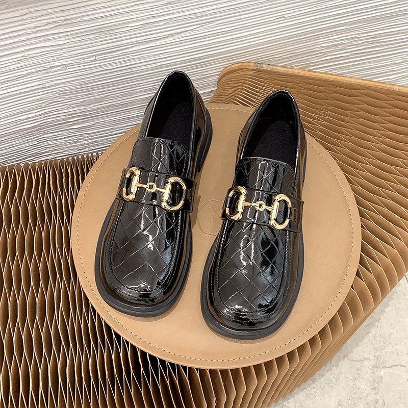 Women Net Red British Style Leather Shoes 2021 Spring Casual Thick Sole Mid Heel Single High Peas Loafers Dress, Black
Women Net Red British Style Leather Shoes 2021 Spring Casual Thick Sole Mid Heel Single High Peas Loafers Dress, Black
