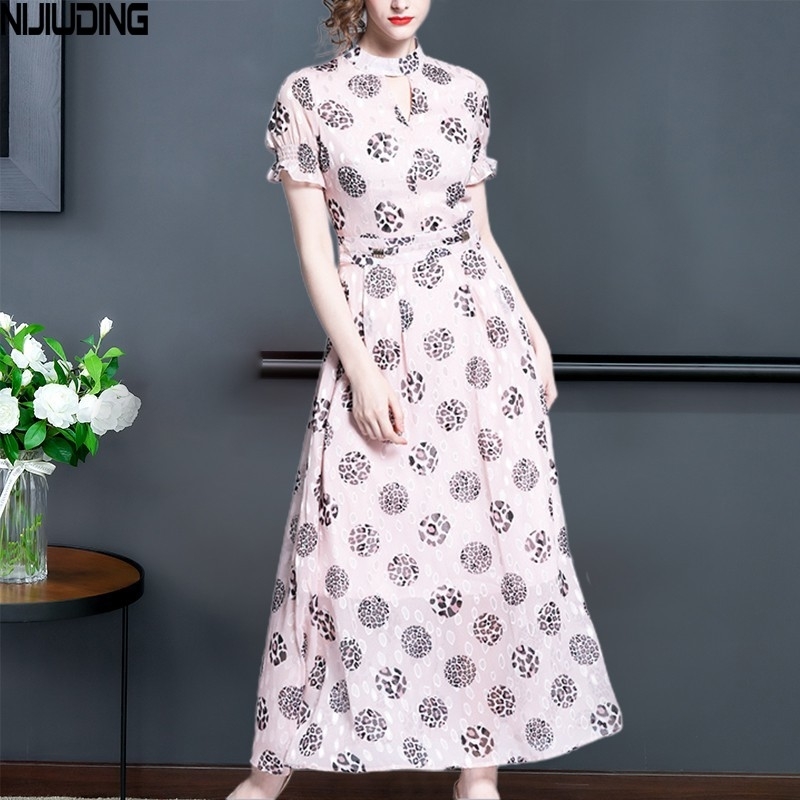 Summer French Vintage Feet Bare Fairy Floral Dress Fashion Waist Slimming Long Swing Dresses Wild 210514