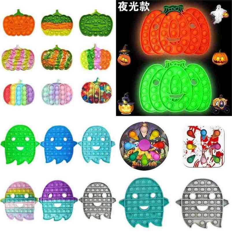 Halloween Push Pop Fidget Toys CARTOON Ghost Pumpkin Glow in the Dark Sensory Bubbles Popper Board Game Finger Puzzle Stress Relief Xmas par
Halloween Push Pop Fidget Toys CARTOON Ghost Pumpkin Glow in the Dark Sensory Bubbles Popper Board Game Finger Puzzle Stress Relief Xmas par