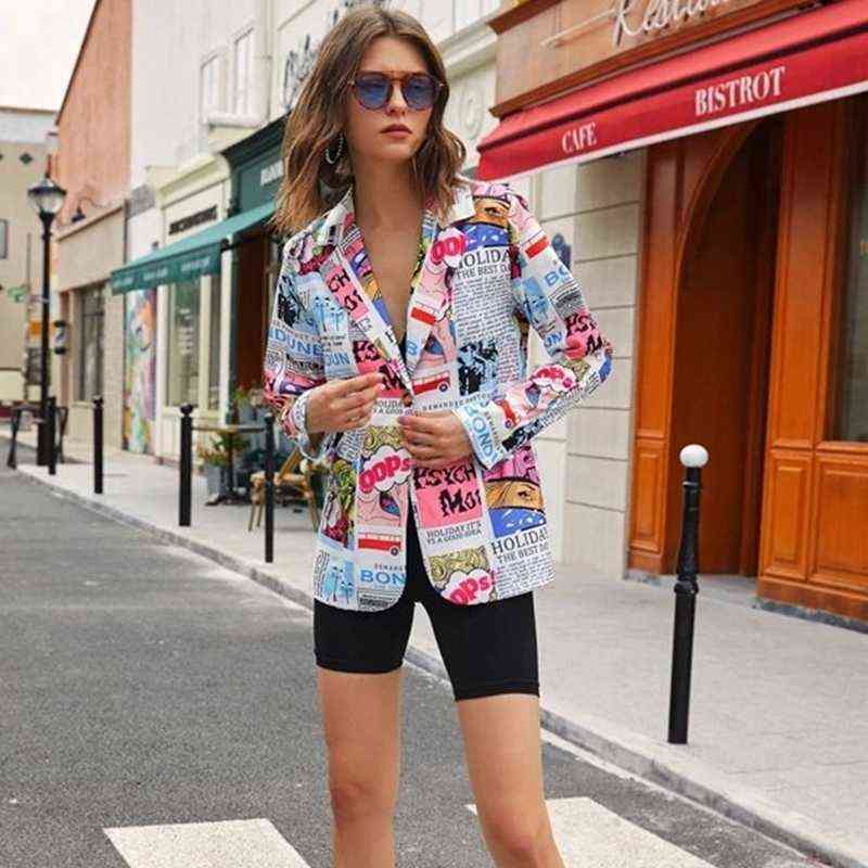 Fashion Trend Women Lapel Leopard Print Long Sleeves Suit Jacket Elegant Fall Winter Office Lady Cardigan Coat Casual Streetwear 211122