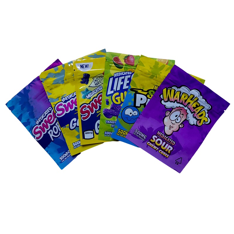 Packing Edibles Bags Sweetarts Packaging Ropes Bites Sour Bag Mylar Gummies Sours Pouch Gummy Lifesavers Warherds Package with Zipper Smell Proof 500MG
Packing Edibles Bags Sweetarts Packaging Ropes Bites Sour Bag Mylar Gummies Sours Pouch Gummy Lifesavers Warherds Package with Zipper Smell Proof 500MG